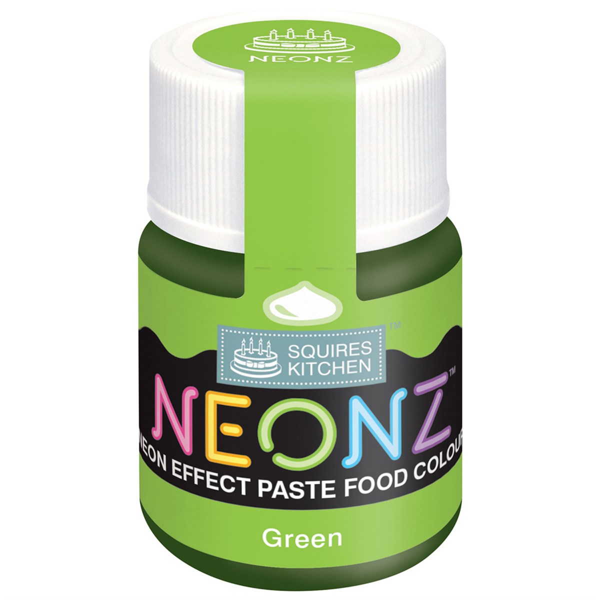 Squires Kitchen Neonz Neon Effect Concentrated Paste Food Colouring - 20g - Green