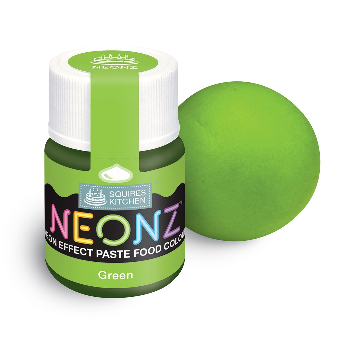 Squires Kitchen Neonz Neon Effect Concentrated Paste Food Colouring - 20g - Green