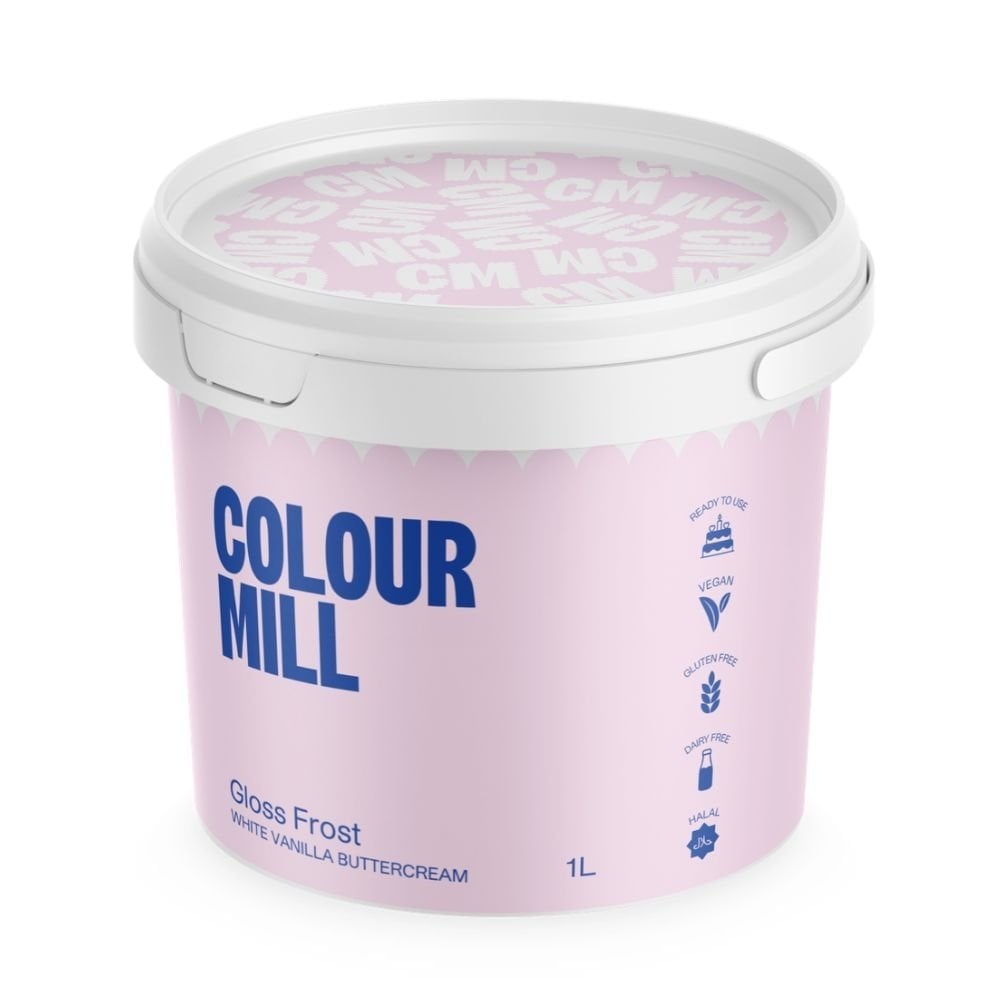 Colour Mill White Gloss Frost Vanilla Buttercream 1L Ready to Use Frosting
