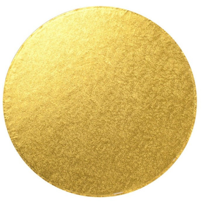 Double Thick Round Turn Edge Cake Card / Board (Circa 3mm Thick) - Gold - Choose Size