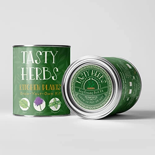 Tasty Herbs Grow Your Own Herbs Tin Kit Gardening Gift