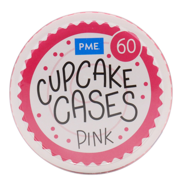 PME Pack of 60 Hot Pink Paper Cupcake Baking Cases