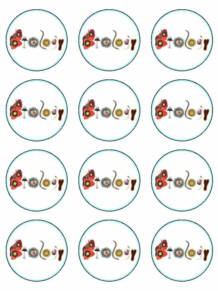 Biology Nature Science edible printed Cupcake Toppers Icing Sheet of 12 Toppers