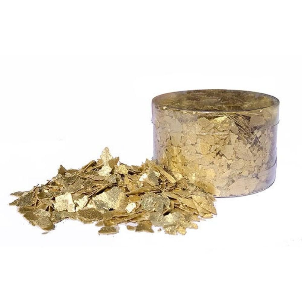 Crystal Candy Edible Cake Flakes - Inca Gold