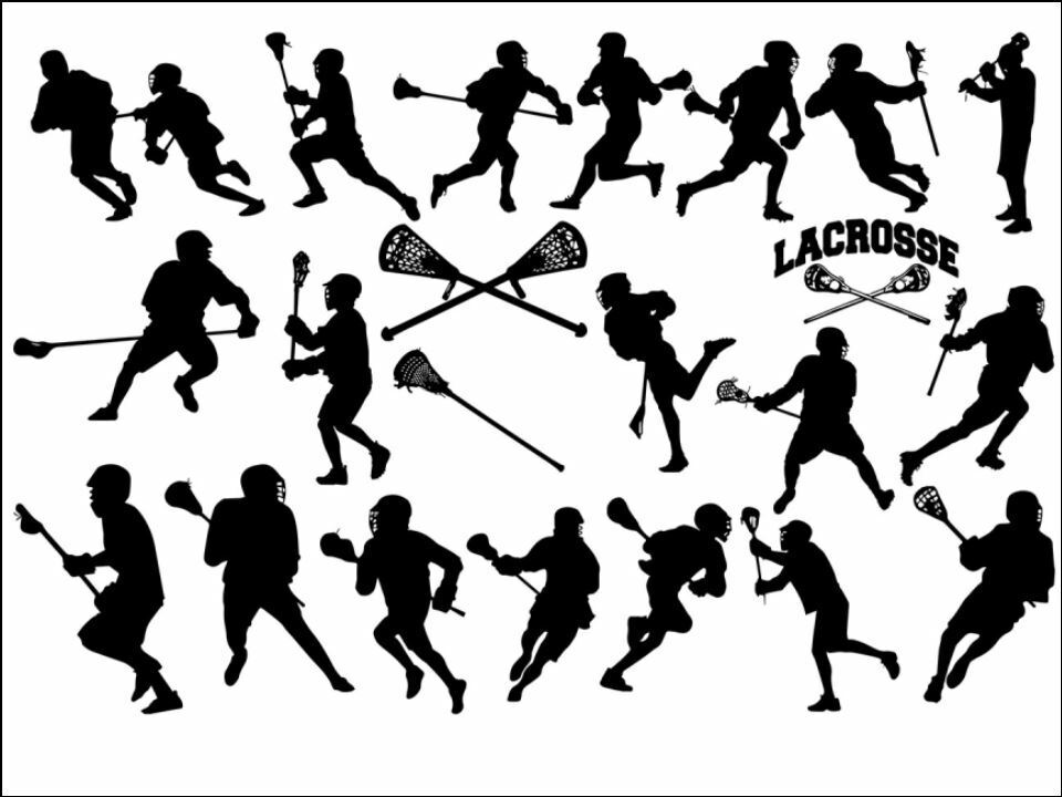 Lacrosse sport hobby Silhouette Background edible Printed Cake Decor Topper Icing Sheet Toppers Decoration