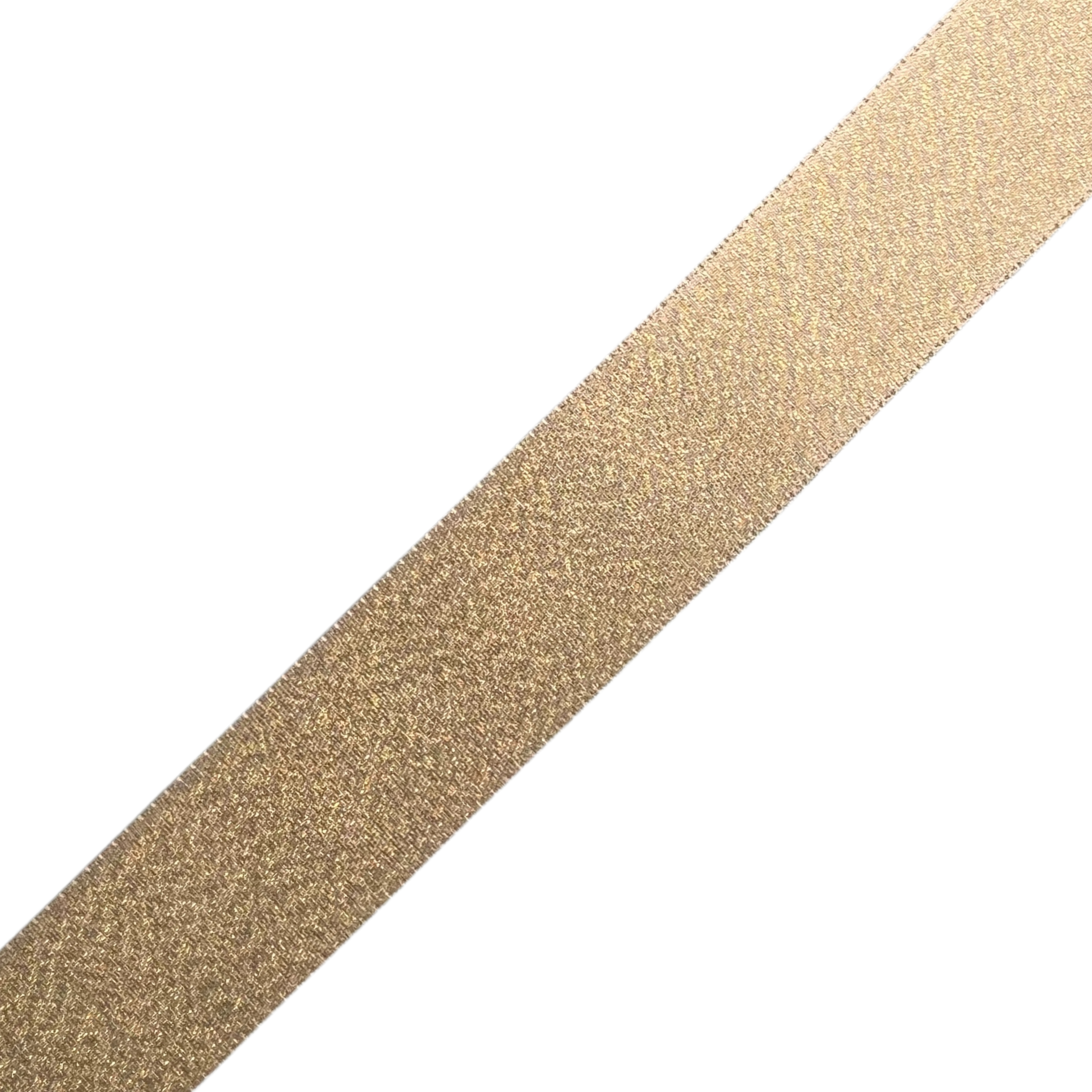 White with Gold Thread 25mm Satin Ribbon