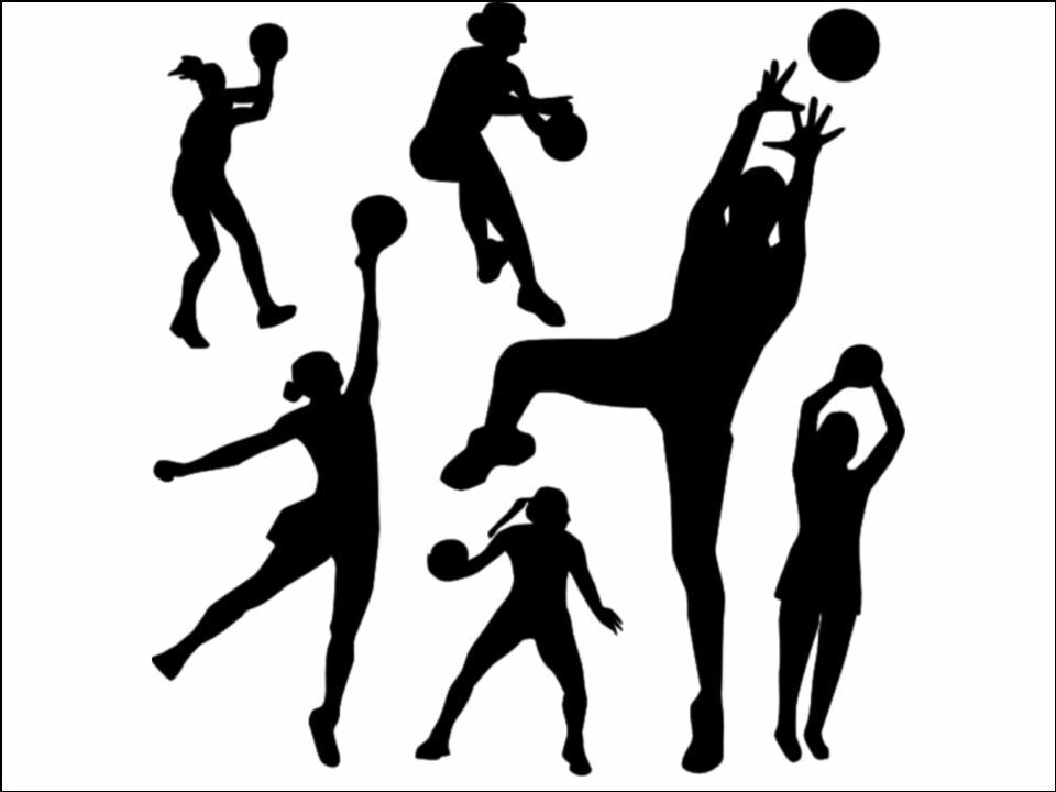 Netball sport game silhouette decor edible Printed Cake Decor Topper Icing Sheet Toppers Decoration