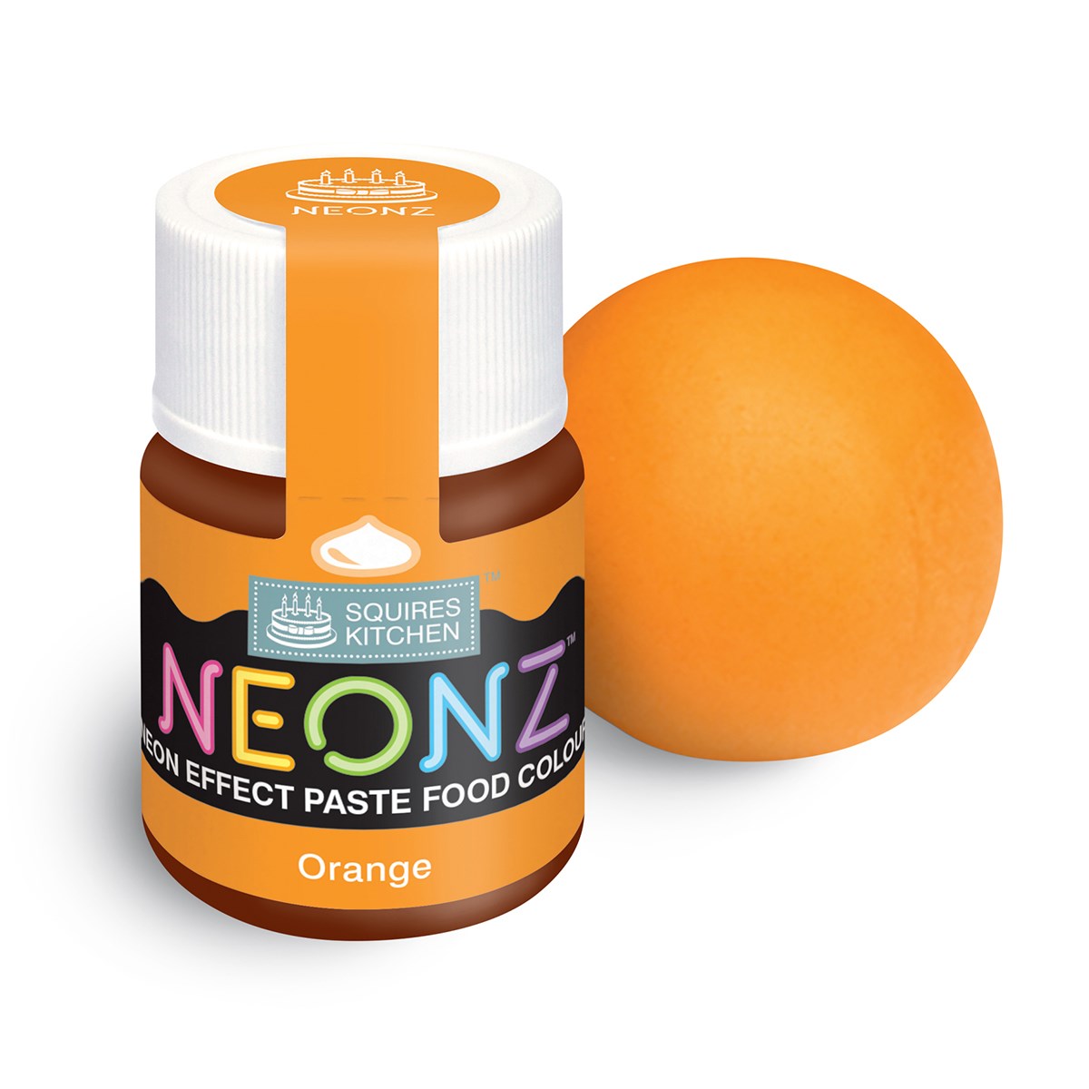 Squires Kitchen Neonz Neon Effect Concentrated Paste Food Colouring - 20g - Orange