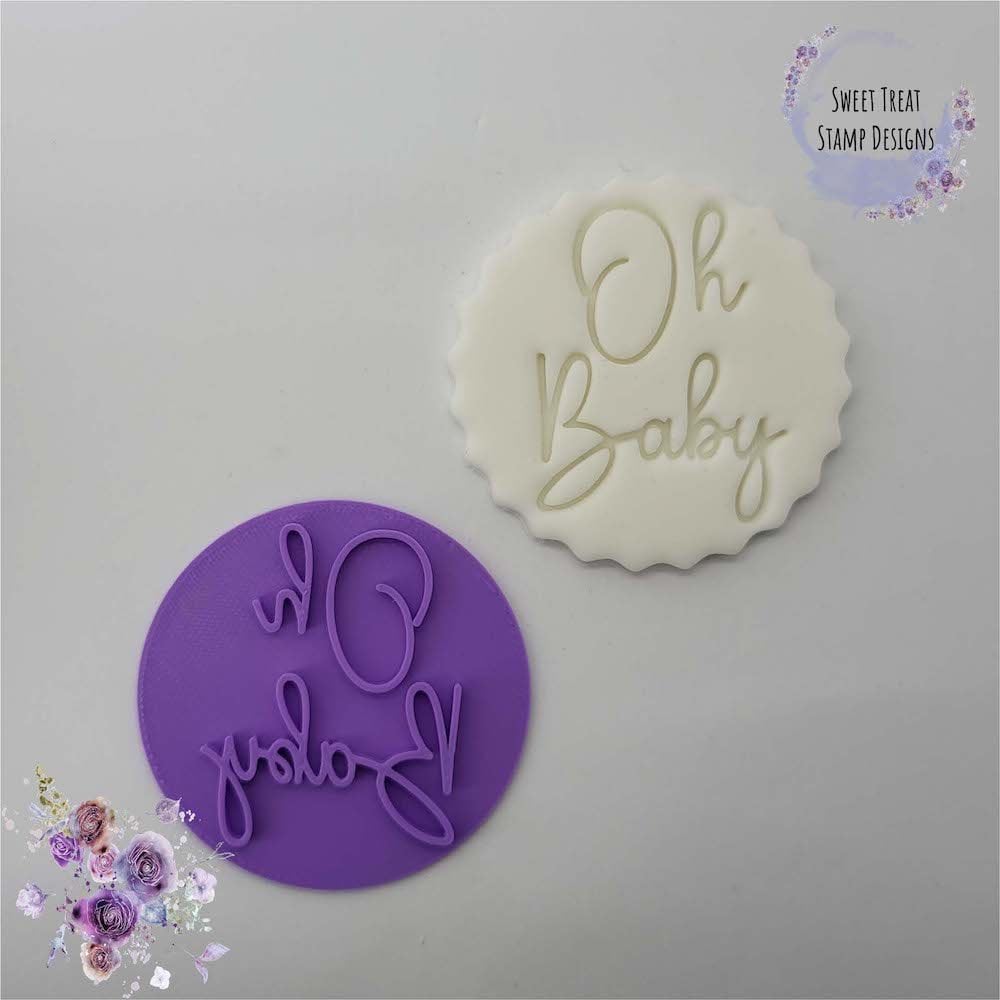 Sweet Treat Stamps Oh Baby Cupcake & Cookie Embossing Fondant Stamp