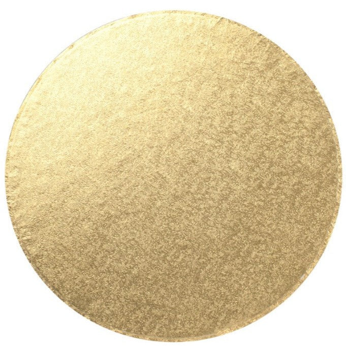 Double Thick Round Turn Edge Cake Card / Board Pale Gold Fern (3mm Thick) - 10"