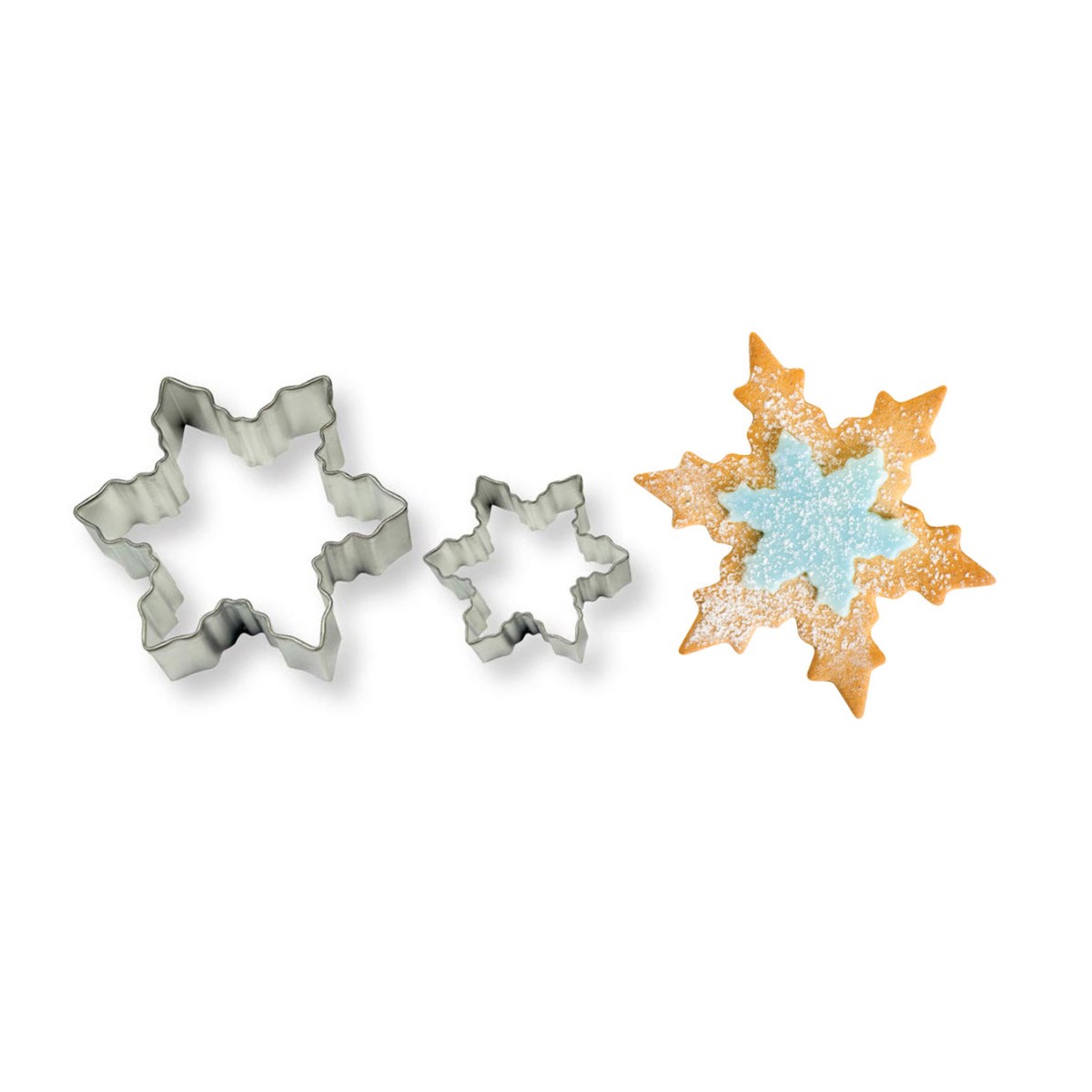 PME Stainless Steel set of two Snowflake cutters