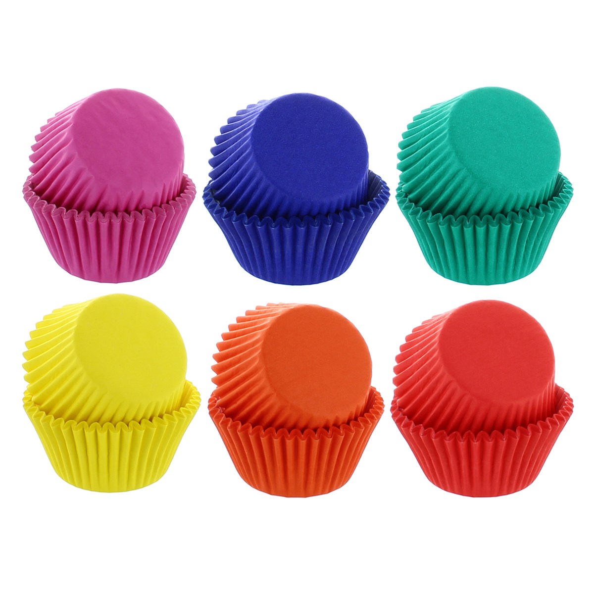 Paper Cupcake Baking Cases - Bulk pack of Approx. 300  - Rainbow Bright Colours