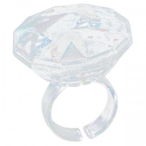 Plastic 'Diamond' Oversized Ring DecoPic Cupcake Pic Decoration - Sold Singly