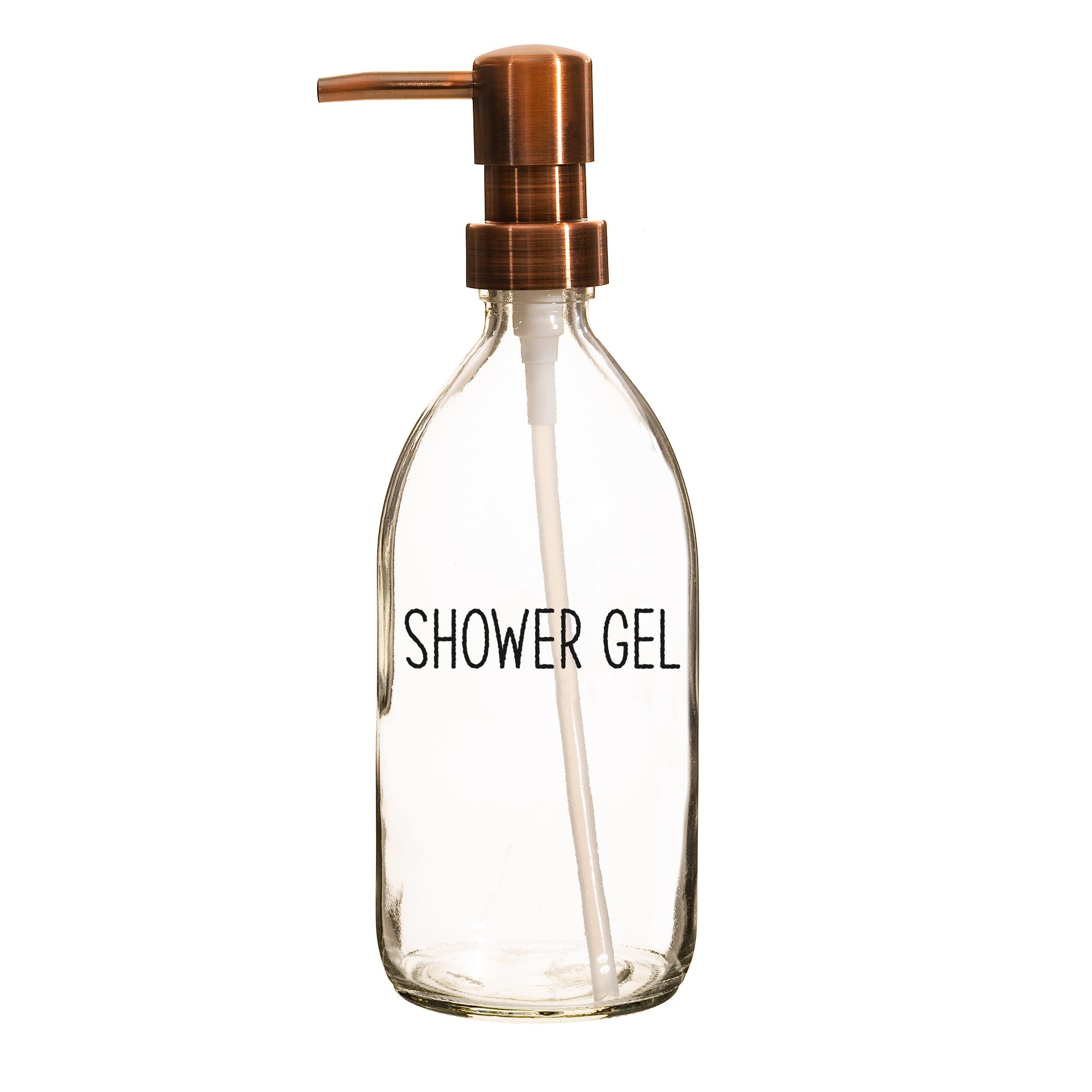 Sass & Belle Glass Refillable Bottle Refillable With Pump 500ml - Shower Gel