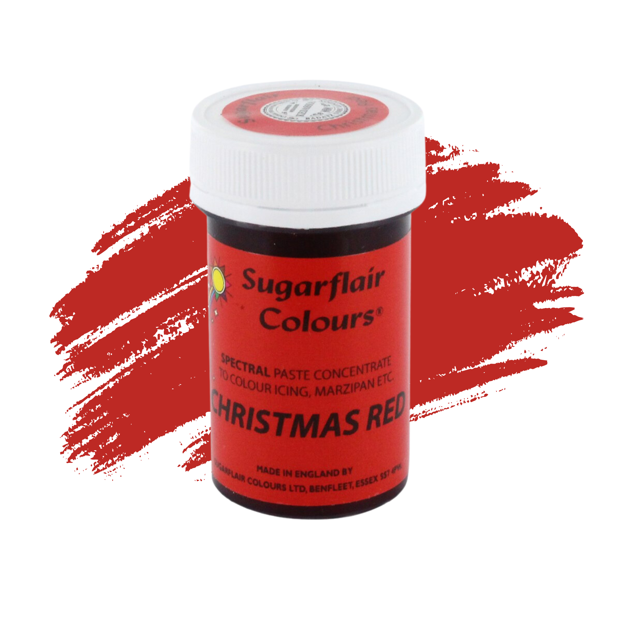 Sugarflair Paste Colours Concentrated Food Colouring - Spectral Christmas Red - 25g