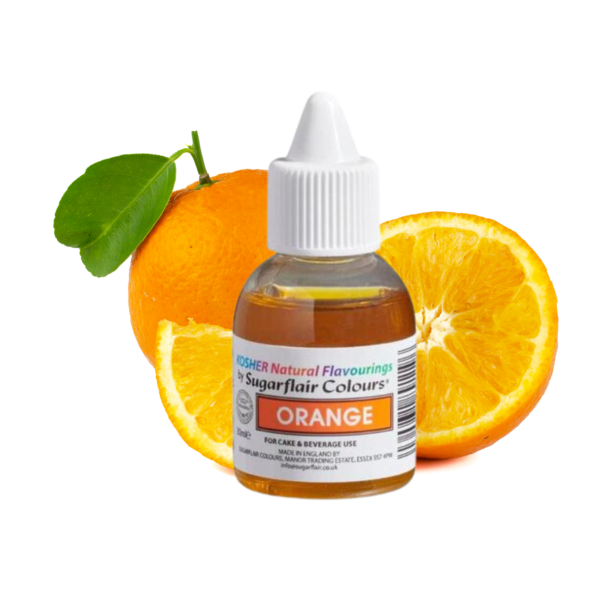 Sugarflair Orange - Kosher Concentrated Natural Flavour / Food Flavouring 30ml