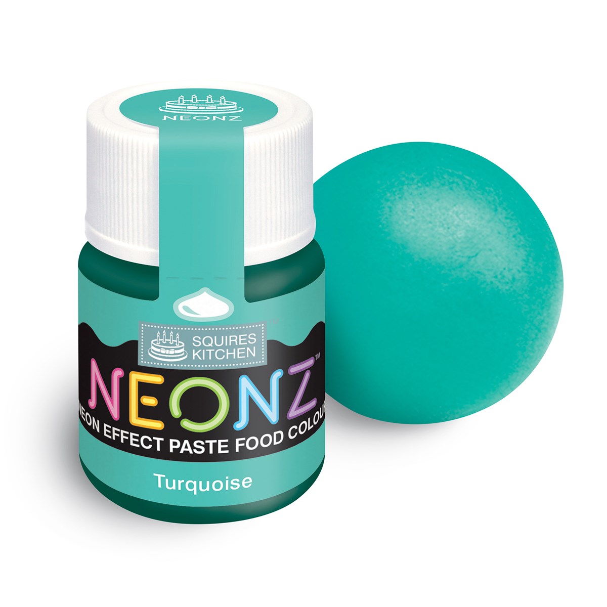 Squires Kitchen Neonz Neon Effect Concentrated Paste Food Colouring - 20g - Turquoise