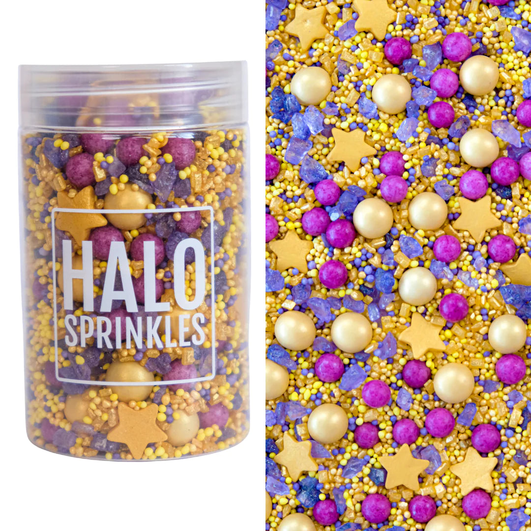 Halo Sprinkles - Luxury Edible Sprinkle Blend -  Tangle Teaser - Purple & Gold