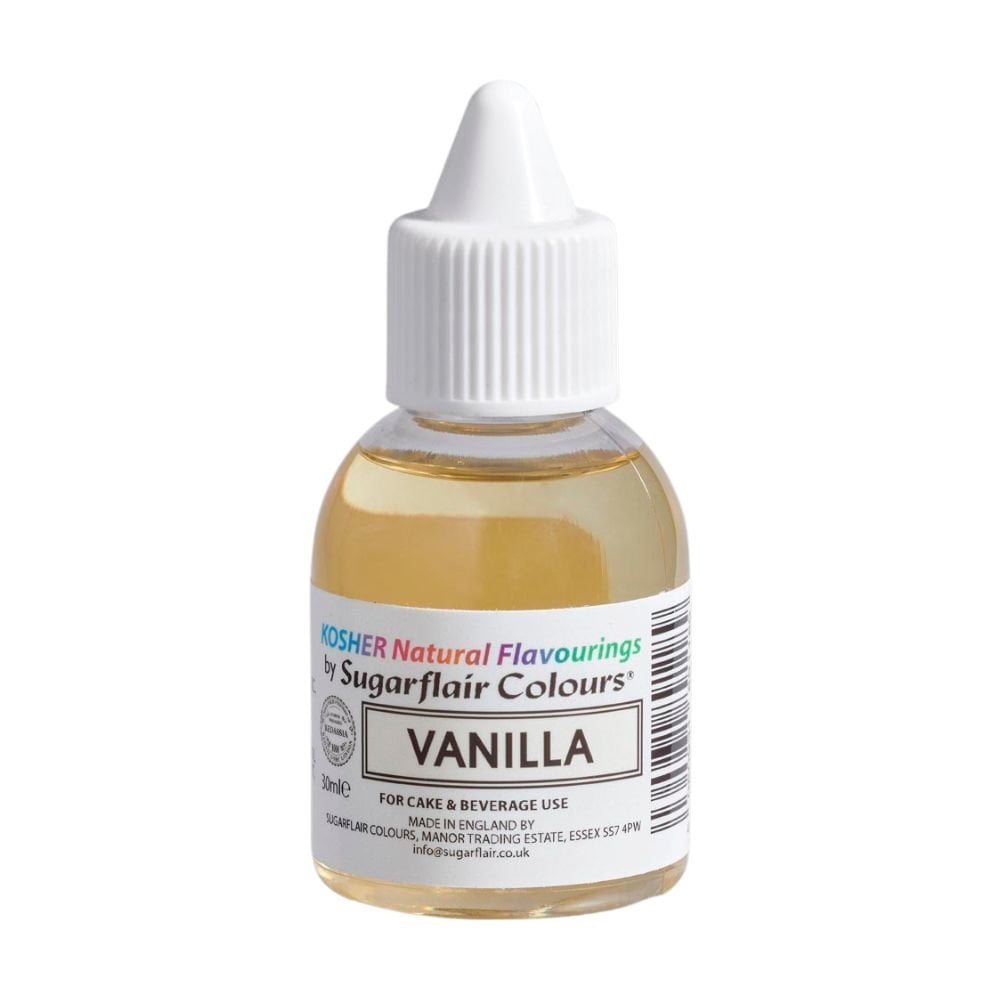 Sugarflair Vanilla - Kosher Concentrated Natural Flavour / Food Flavouring 30ml