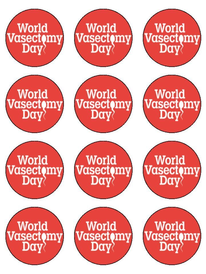 Vasectomy snip joke Edible Printed Cupcake Toppers Icing Sheet of 12 T