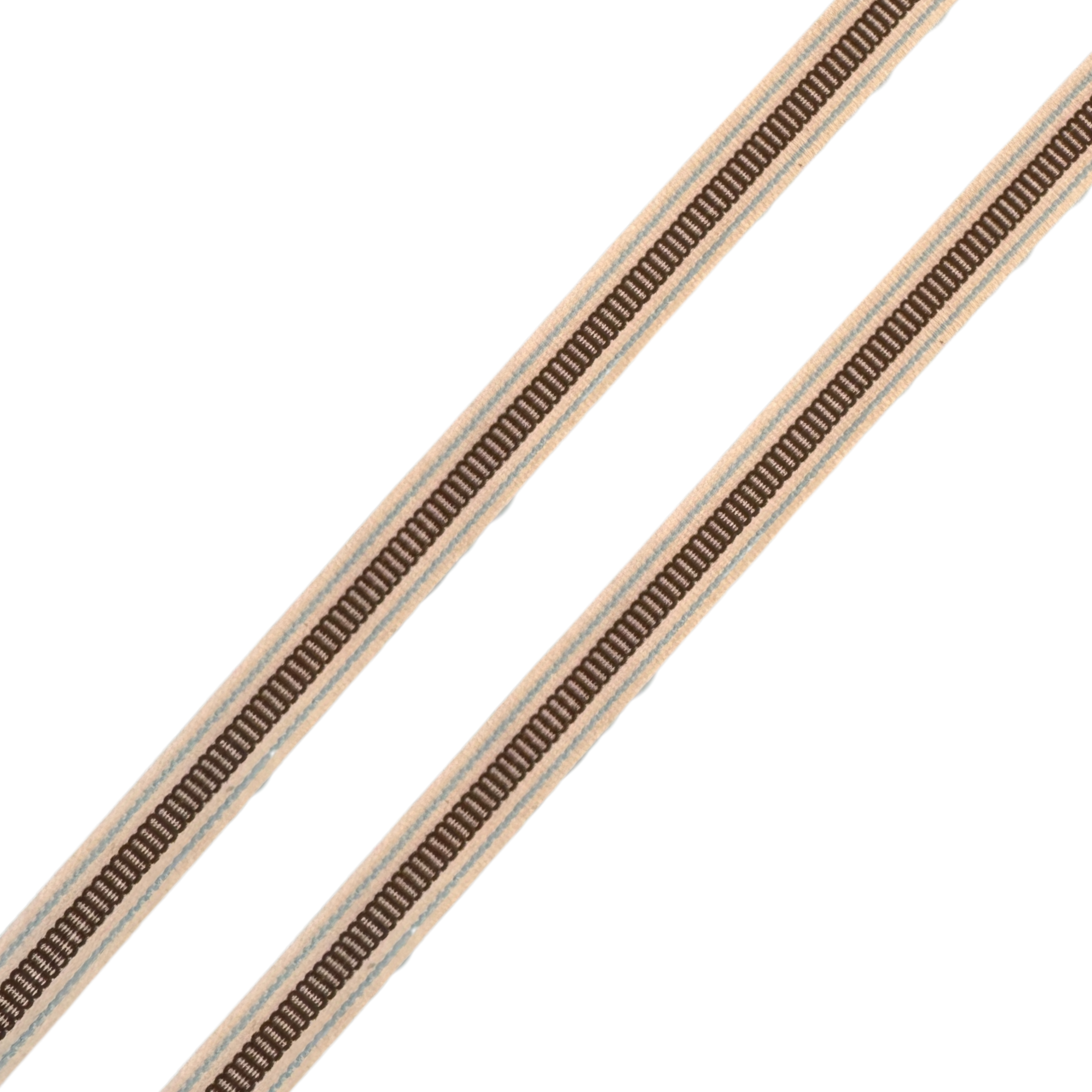 Ladder Stich Brown and Cream Ribbon 15mm