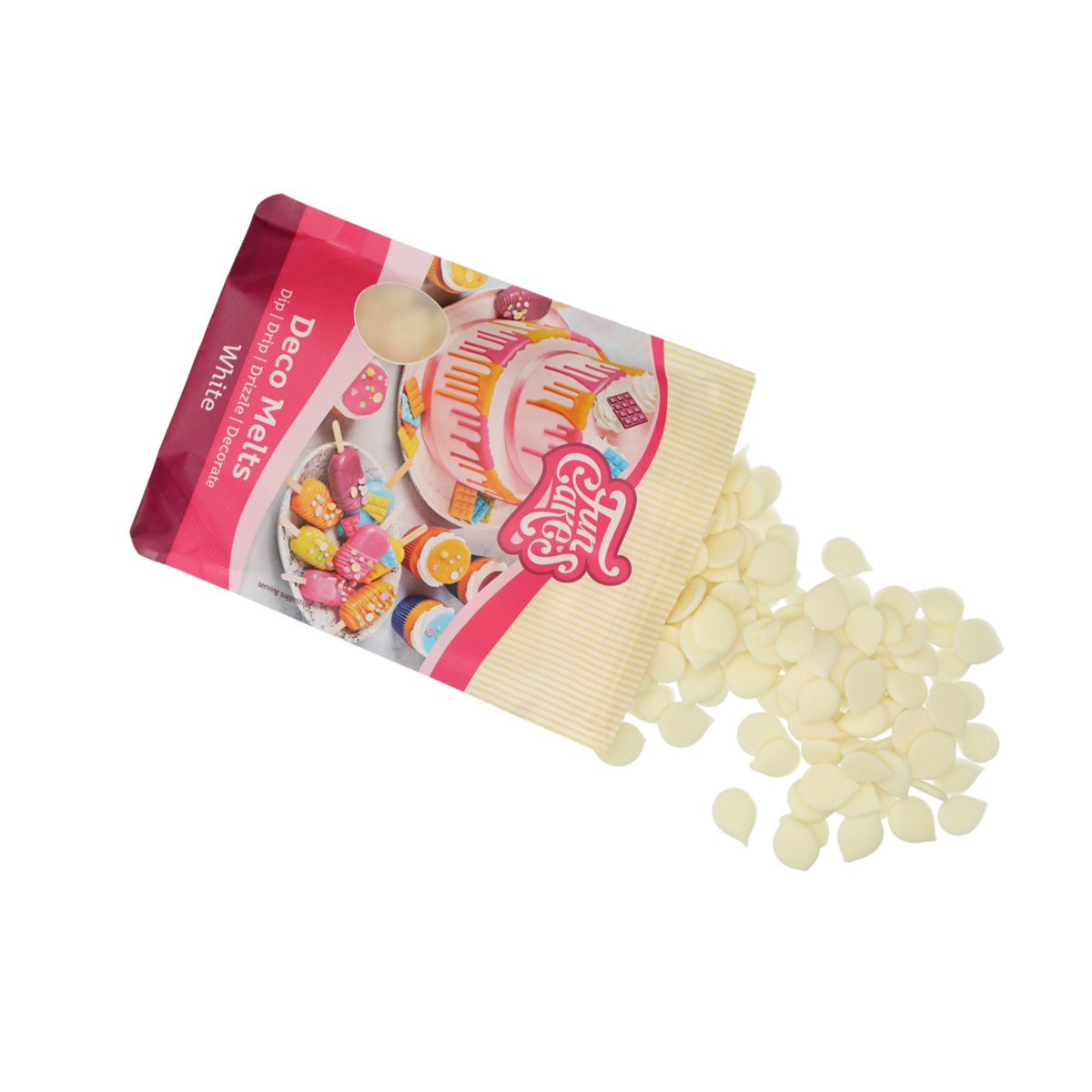 Funcakes - Deco Candy Melts Buttons - White