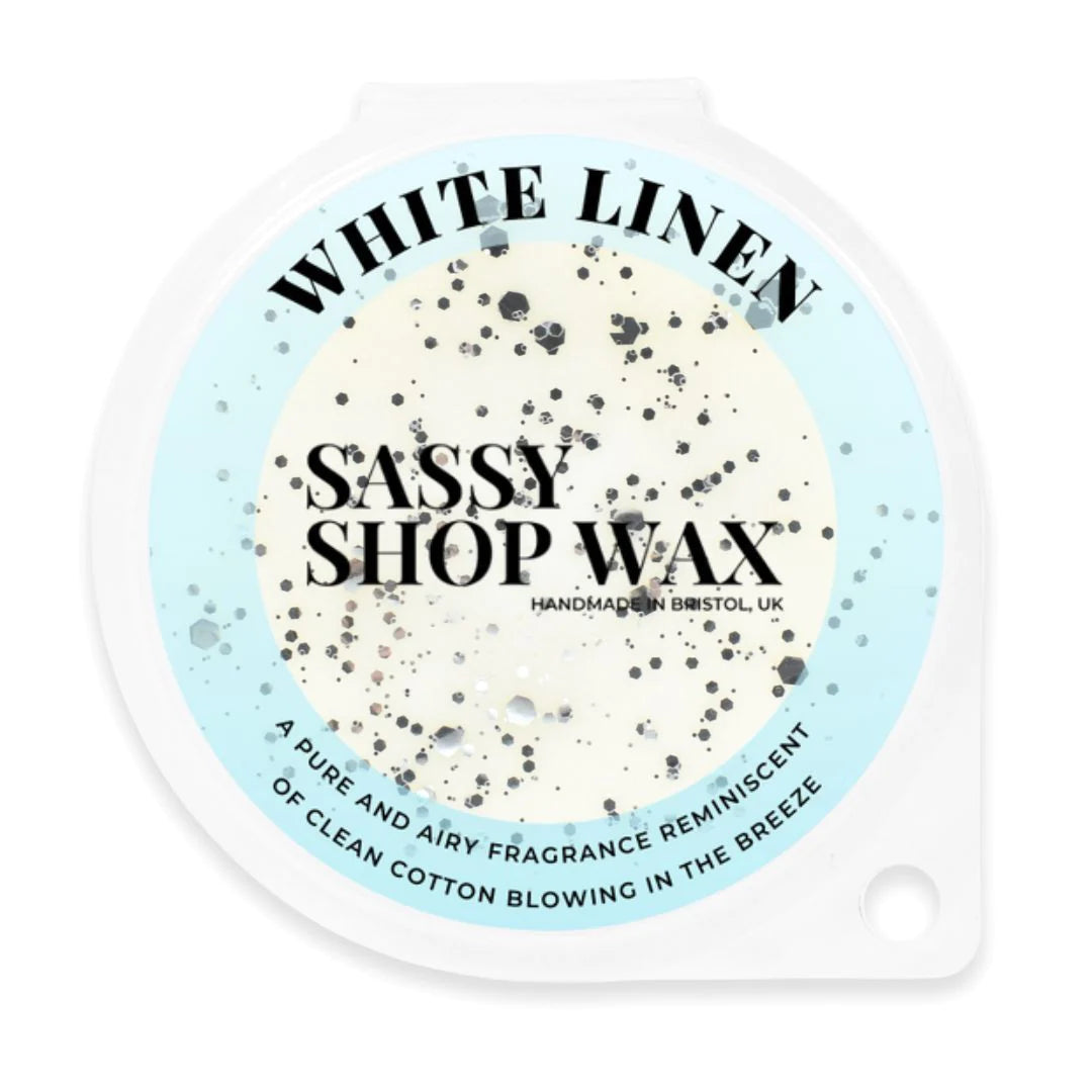 Wax Melt White Linen Segment Pot by Sassy Shop Wax Standard Size - 50g