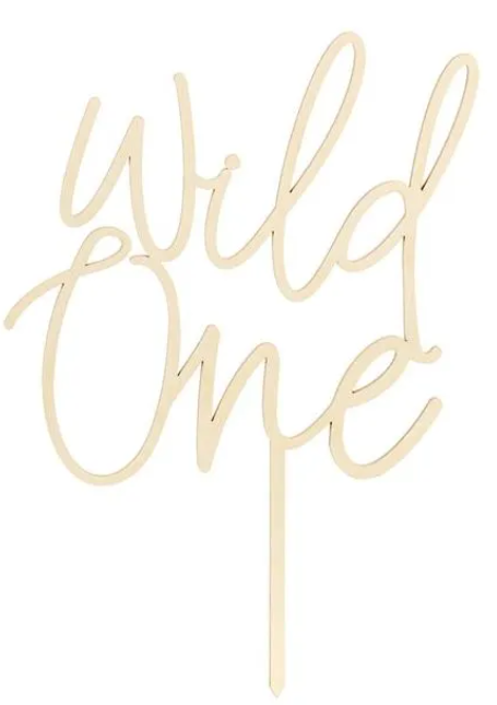 Wild One Wooden Cake Topper