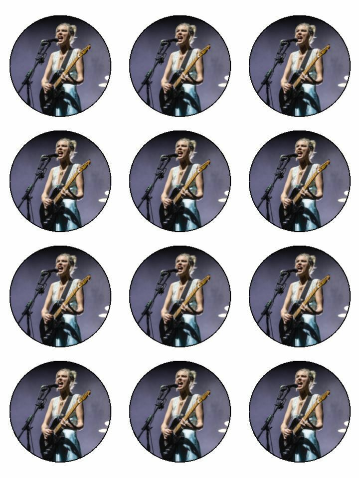 Wolf alice singer music edible printed Cupcake Toppers Icing Sheet of 12 Toppers