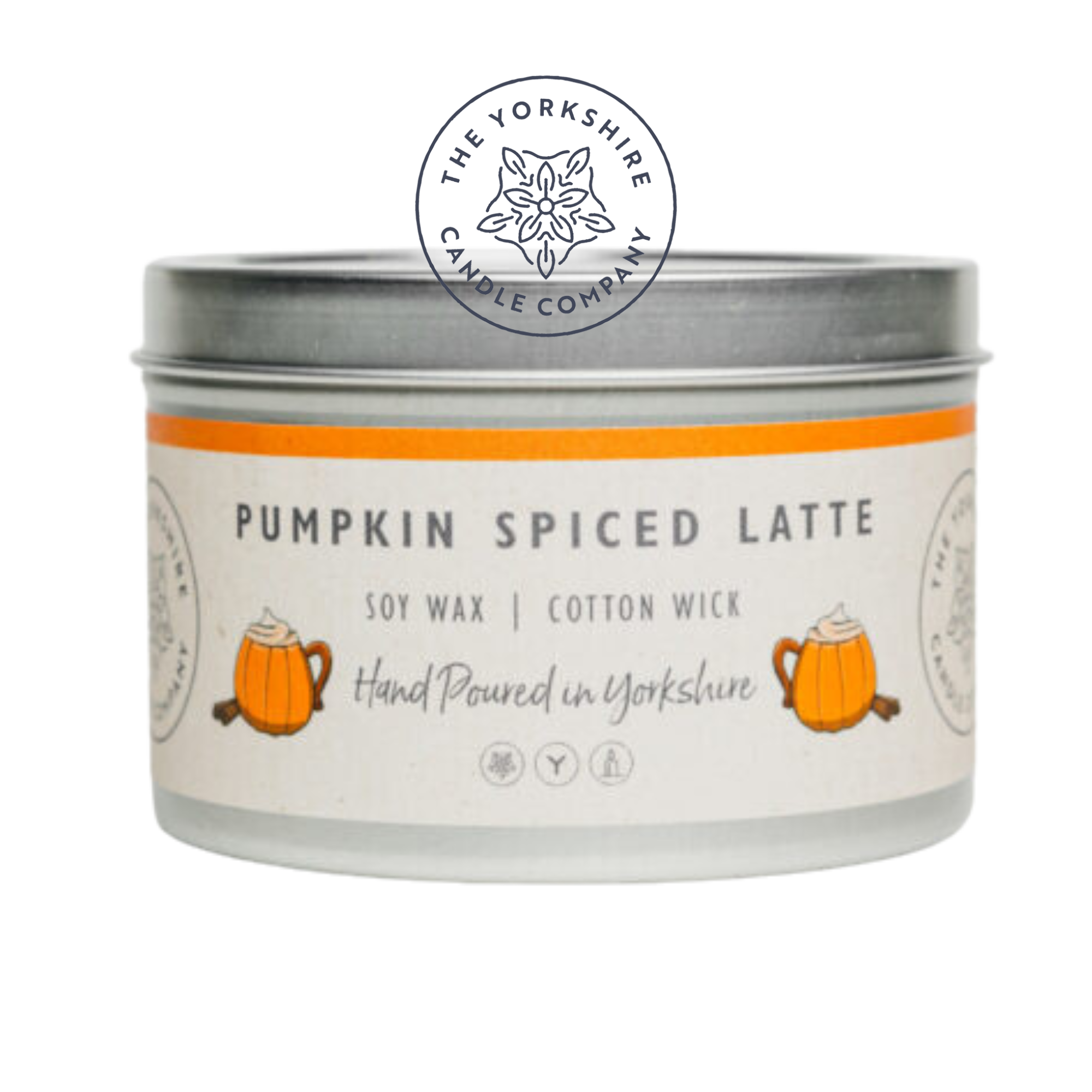 Pumpkin Spiced Latte - Soy Wax Cotton Wick Hand Poured Candle by The Yorkshire Candle Company