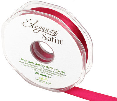 Deep Cerise Pink Satin Ribbon - 15mm - The Cooks Cupboard Ltd