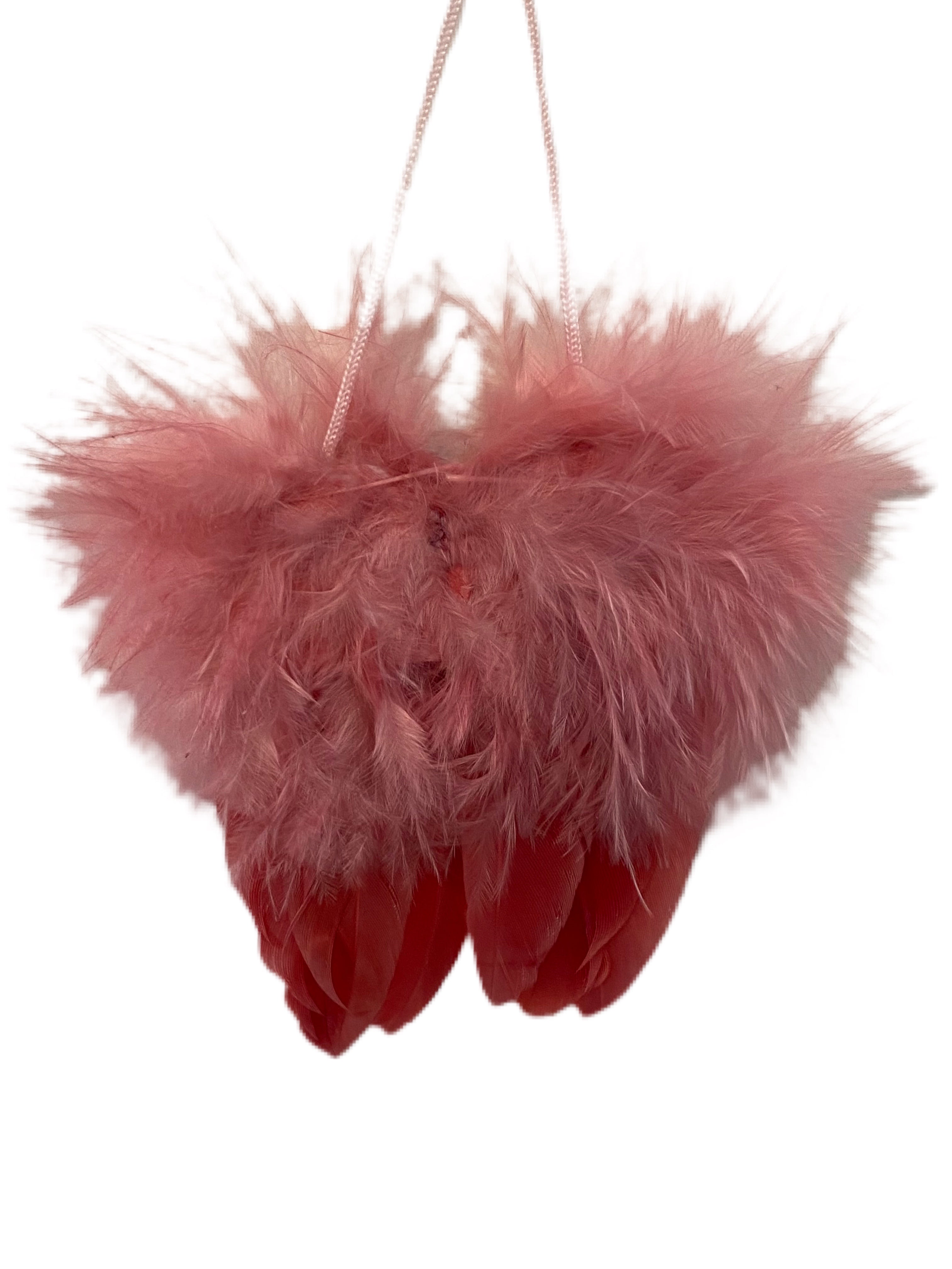 Pink Feather Angel Wings Hanging Decoration - Kate's Cupboard