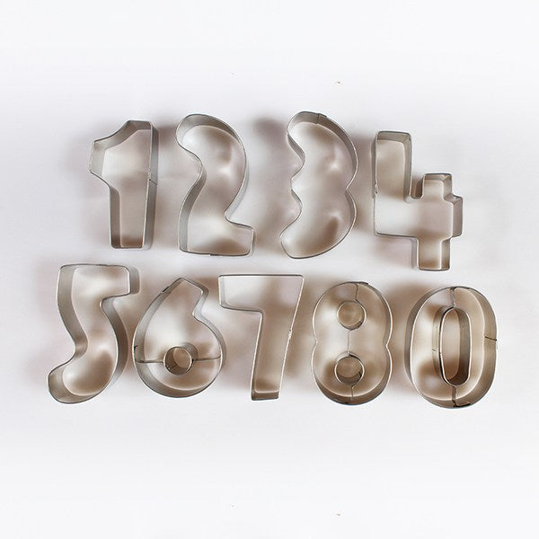 Number / Numeral Metal Cutters - 10 piece - The Cooks Cupboard Ltd