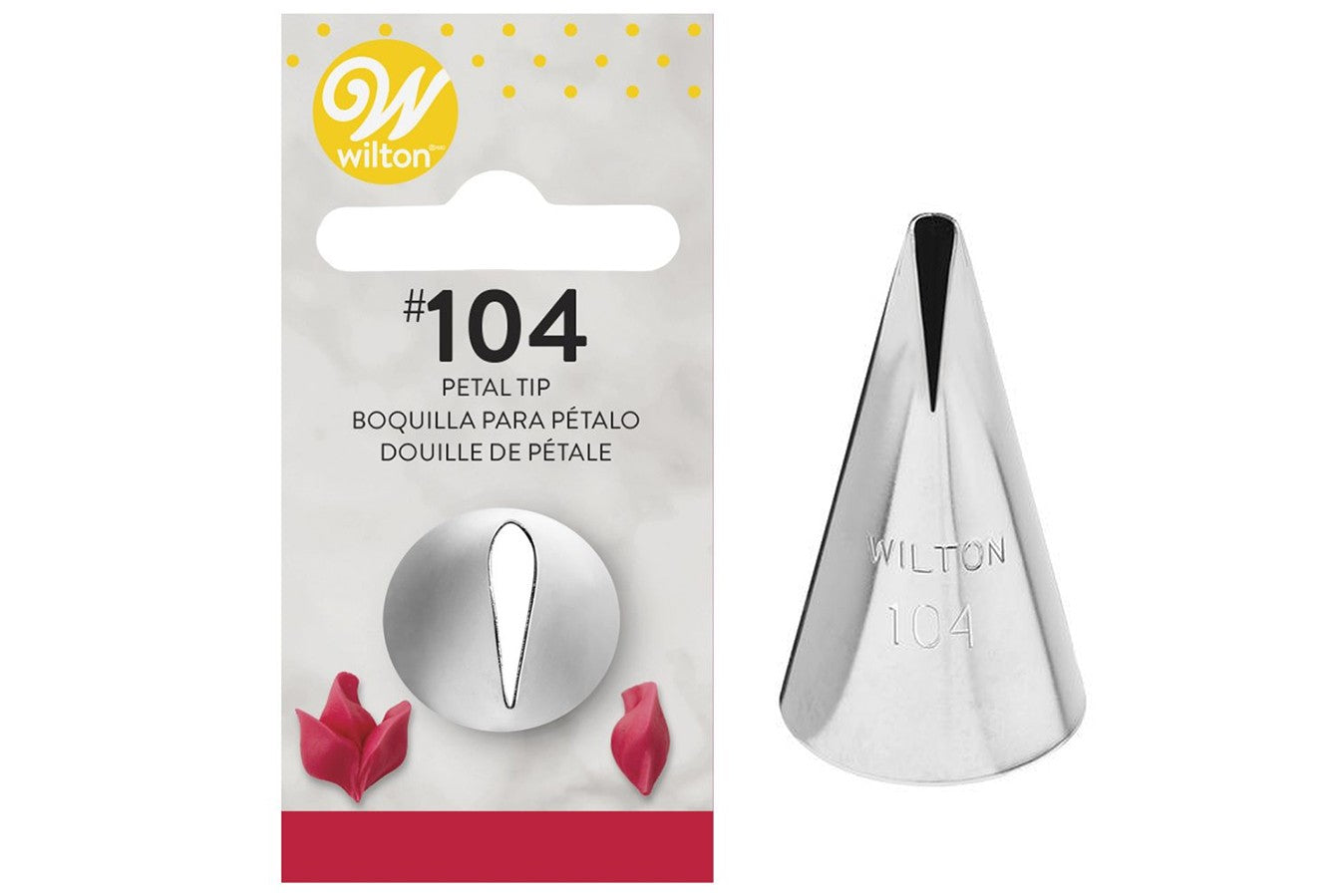 Wilton #104 Petal Tip Piping Nozzle - Kate's Cupboard