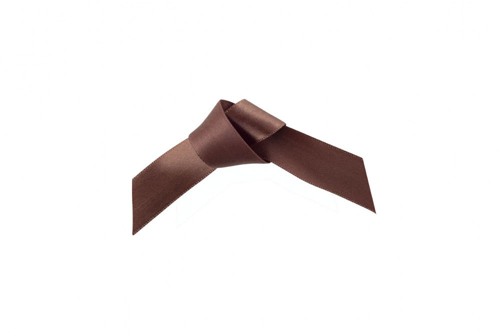 Woven Edge Satin Ribbon Chocolate Brown 25mm - The Cooks Cupboard Ltd