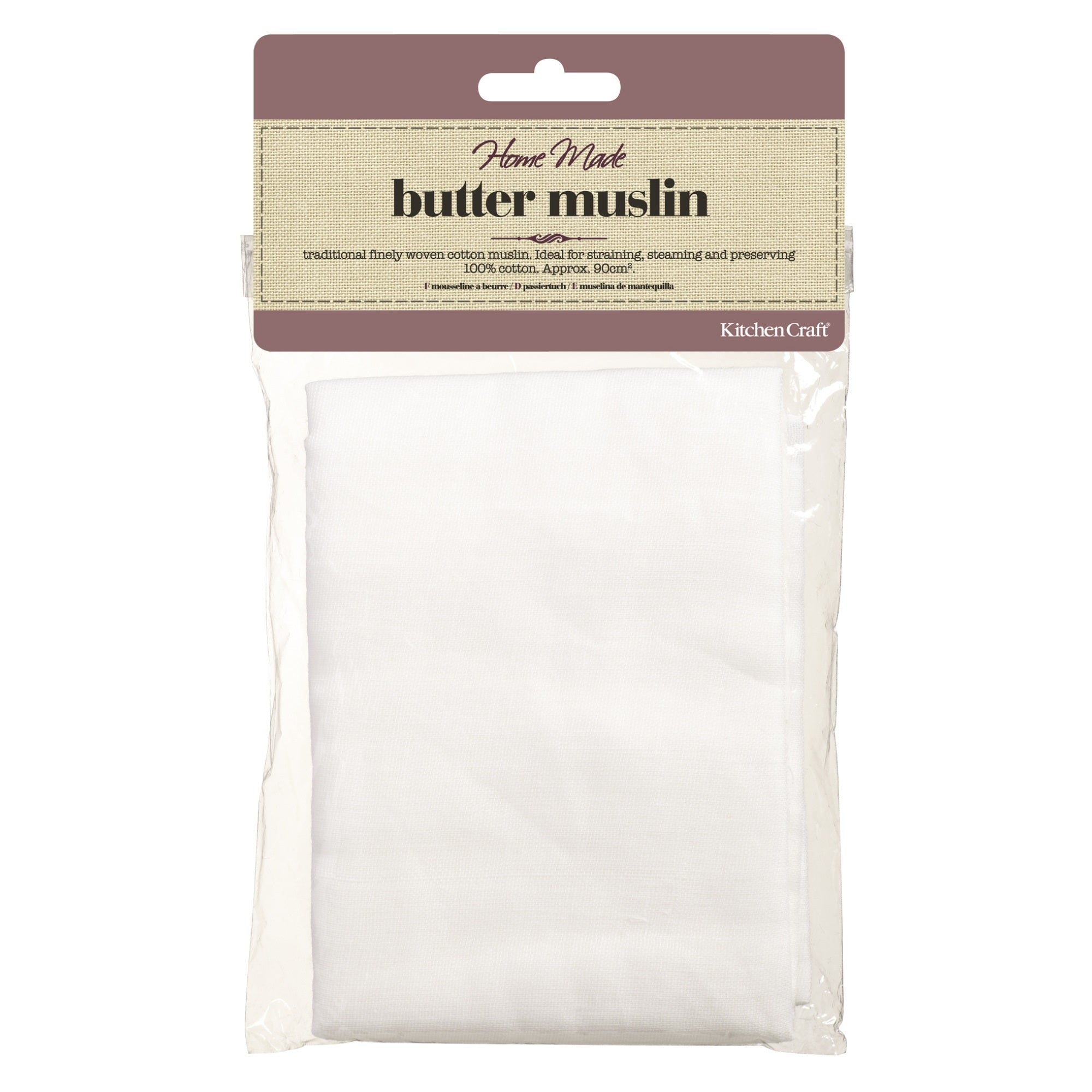 Home Made Butter Muslin - for Straining, Steaming and Preserving - The Cooks Cupboard Ltd