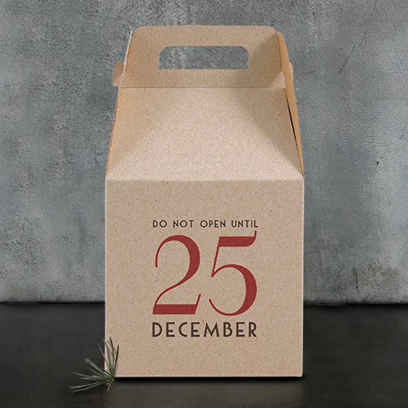 'Do Not Open Until 25 December' Kraft Christmas Gift Box - Kate's Cupboard