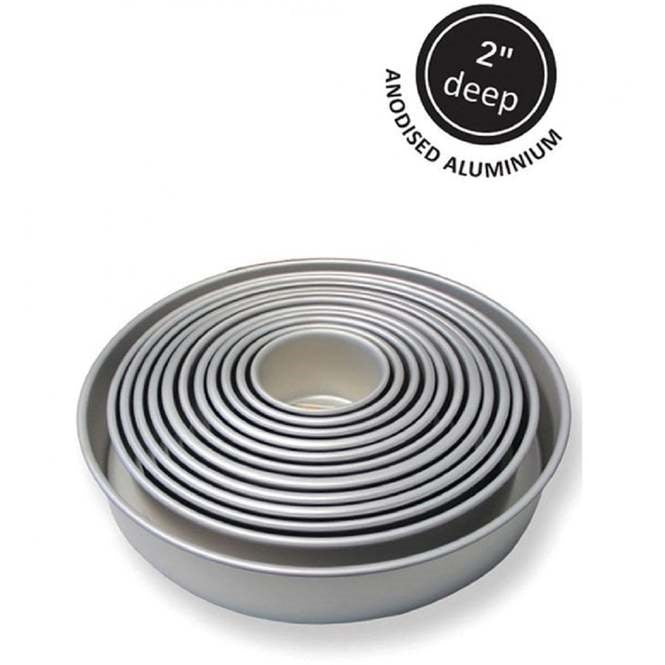 PME Round Cake Tin Anodised Aluminium Baking Pan 8" x 2" Deep