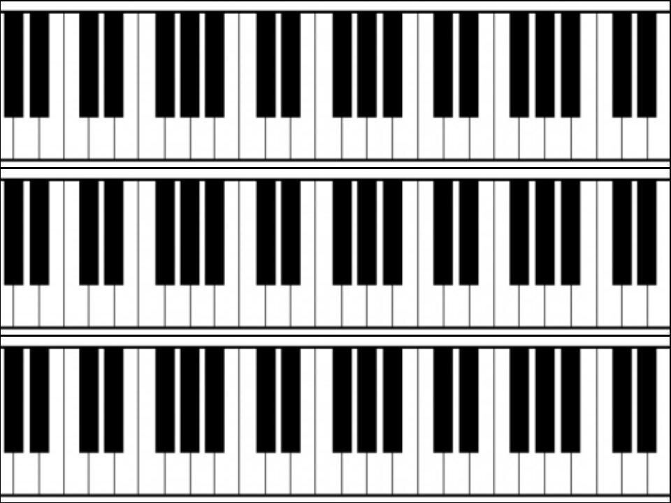 Piano Keys music keyboard Ribbon Border Edible Printed Icing Sheet Cake Topper