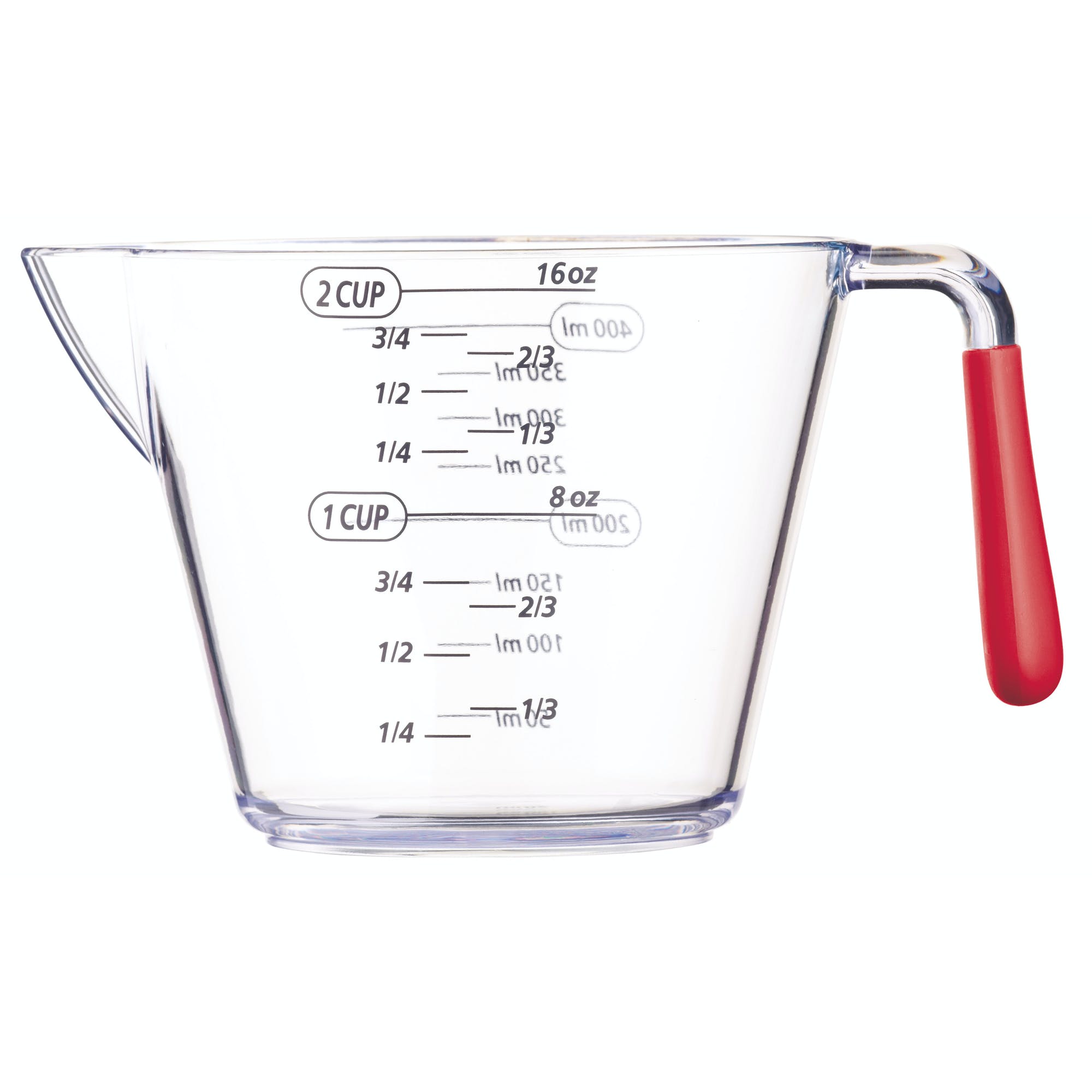 Colourworks Red Acrylic Measuring Jug 450ml - Kate's Cupboard