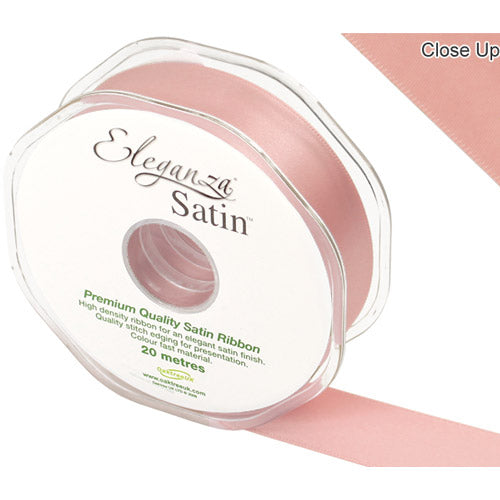 Rose Gold Double faced Satin Ribbon 25mm - The Cooks Cupboard Ltd