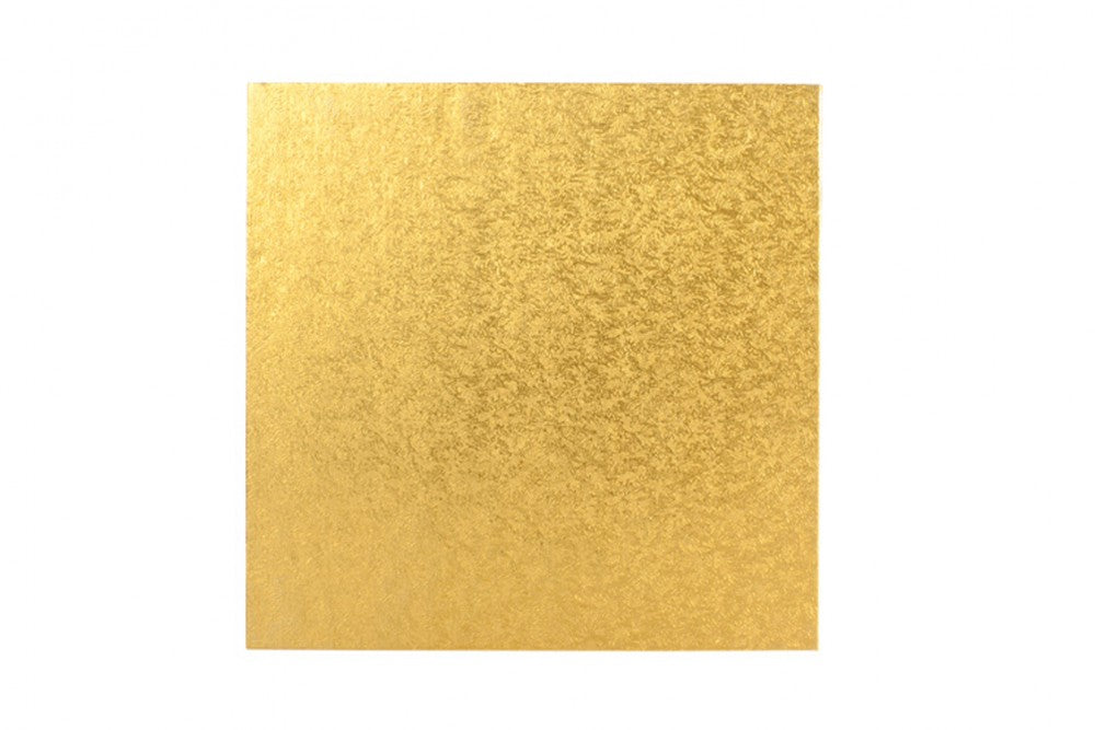 4" Square Gold Hardboard Cake Card - The Cooks Cupboard Ltd