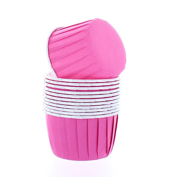 12 Hot Pink Baking Cups - 50mm - The Cooks Cupboard Ltd