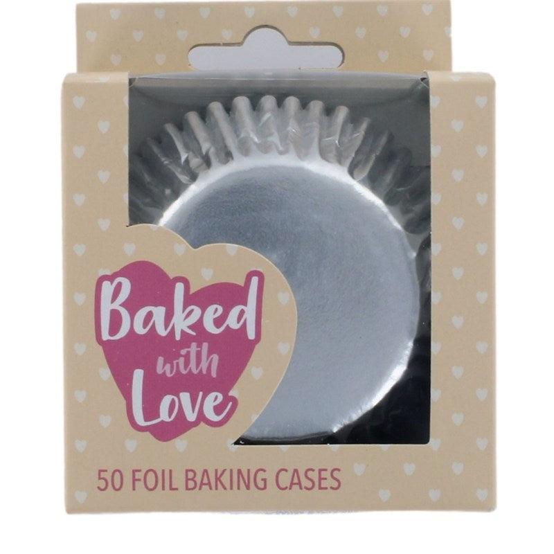BWL - Silver Foil Cupcake  Baking Cases - 50 pack - The Cooks Cupboard Ltd
