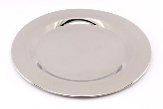 Silver Metal Charger Plate / Coaster / Candle Plate 14cm - The Cooks Cupboard Ltd