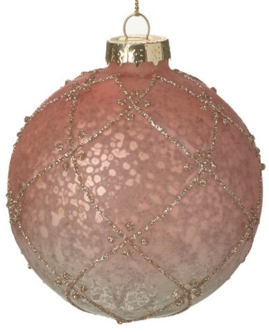 Pink Ombre Decorative Hanging Decorative Christmas Bauble - The Cooks Cupboard Ltd