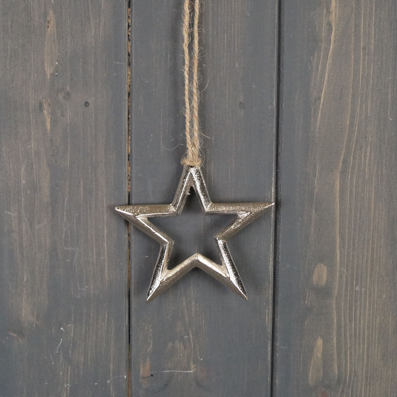 Metal Hanging Decorative Star 10cm - The Cooks Cupboard Ltd