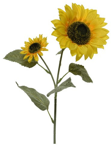 Yellow Sunflower Artificial Floral Flower Stem