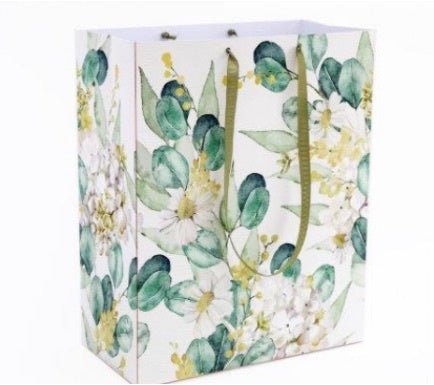 Greenery Daisy Floral Gift Bag - Kate's Cupboard
