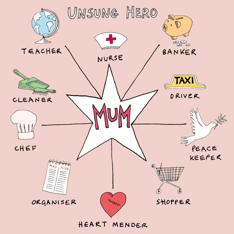 Greeting Card with Envelope - Mum - Unsung Hero - Kate's Cupboard